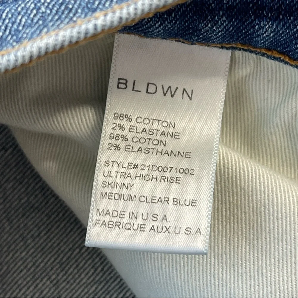 BLDWN Jeans Womens 27 NWT Ultra High Rise Skinny Stretch Denim
